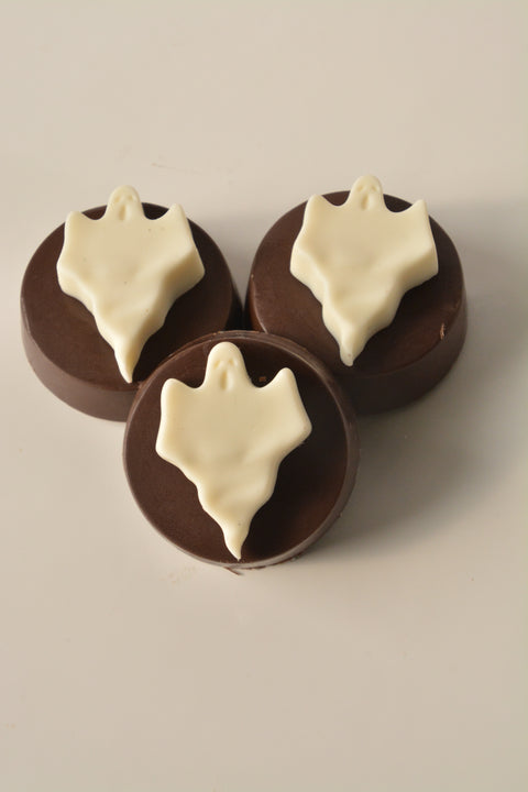 Chocolate Covered Ghost Cookies (Set of 12)