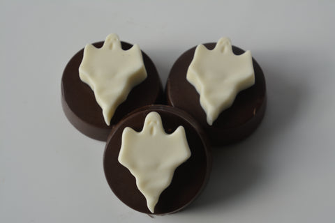 Chocolate Covered Ghost Cookies (Set of 12)