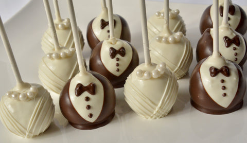 Bride & Groom Cake Pops (Set of 12)