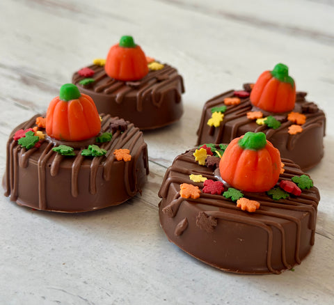Pumpkin Creme Chocolate Covered Oreos (Set of 12)