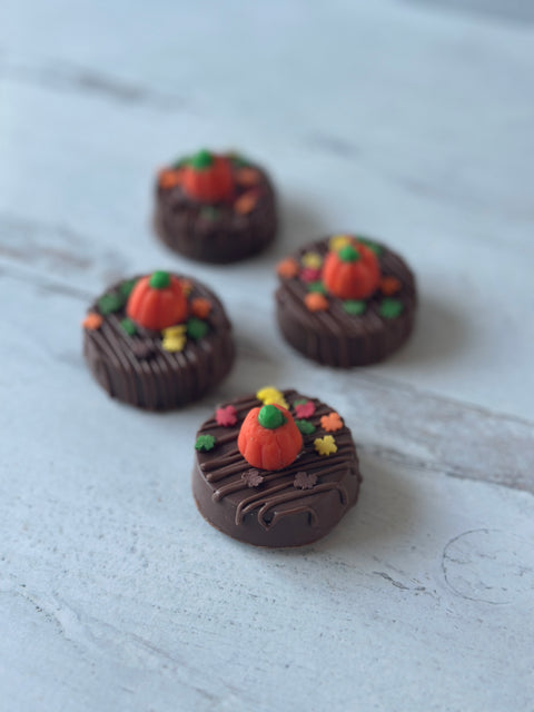 Pumpkin Creme Chocolate Covered Oreos (Set of 12)