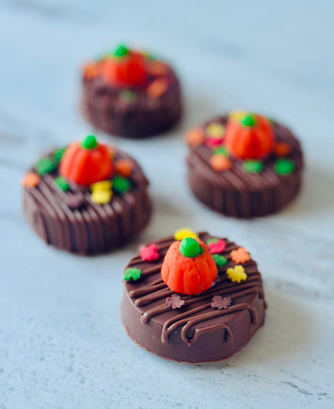 Pumpkin Creme Chocolate Covered Oreos (Set of 12)