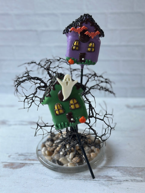 Haunted House Chocolate Covered Marshmallows (Set of 6)