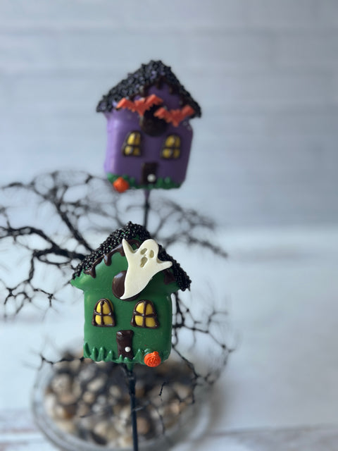 Haunted House Chocolate Covered Marshmallows (Set of 6)