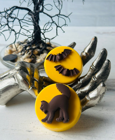 Cats & Bats Halloween Chocolate Covered Oreos (Set of 12)