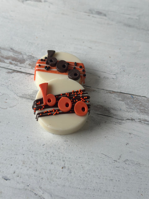 Boo Halloween Chocolate Covered Oreos (Set of 12)