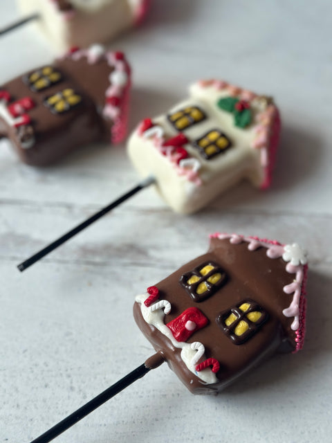 Christmas House Chocolate Covered Marshmallows (Set of 4)