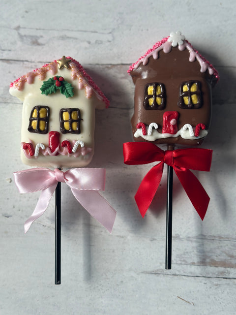 Christmas House Chocolate Covered Marshmallows (Set of 4)