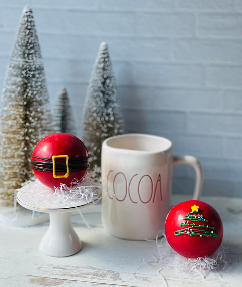 Santa Themed Cocoa Bombs (Set of 2)