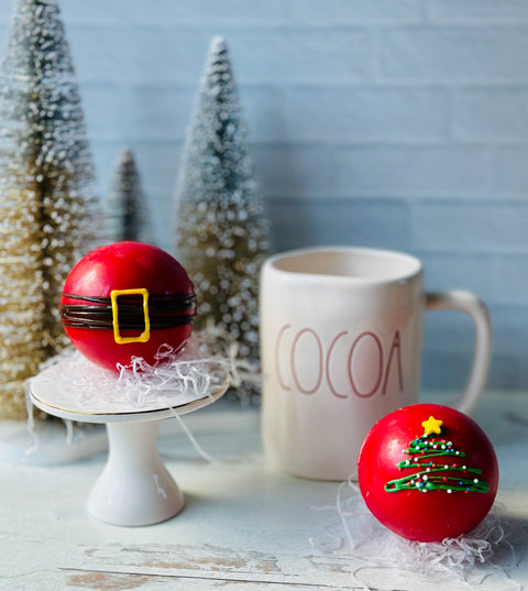 Santa Themed Cocoa Bombs (Set of 2)