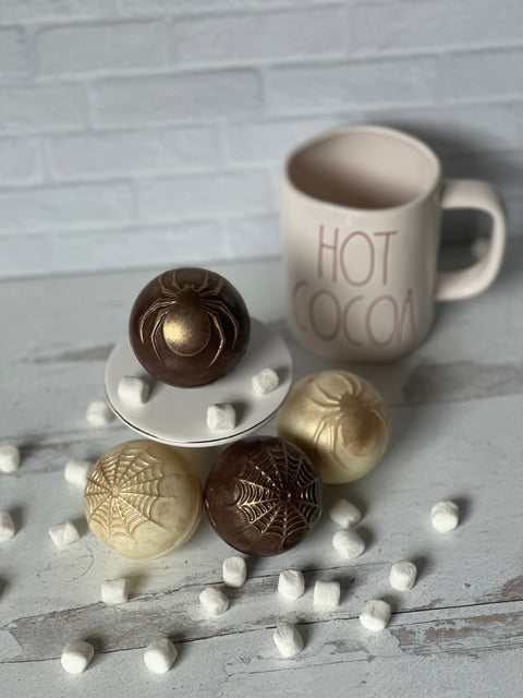 Spider Themed Designer Hot Cocoa Bombs (Set of 4)