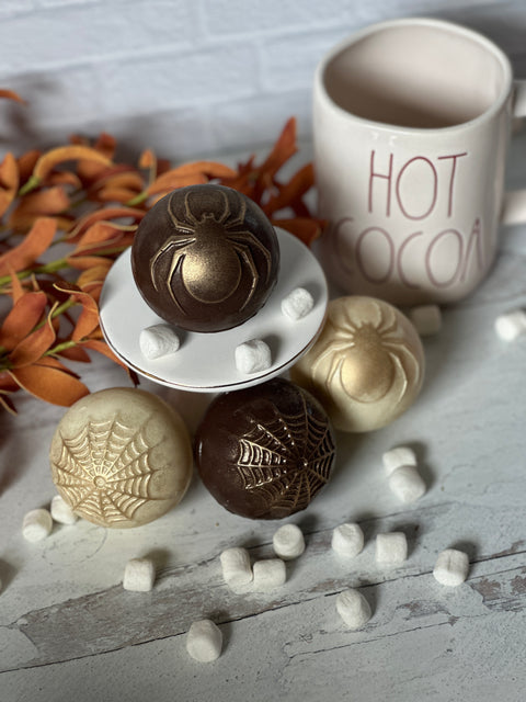 Spider Themed Designer Hot Cocoa Bombs (Set of 4)