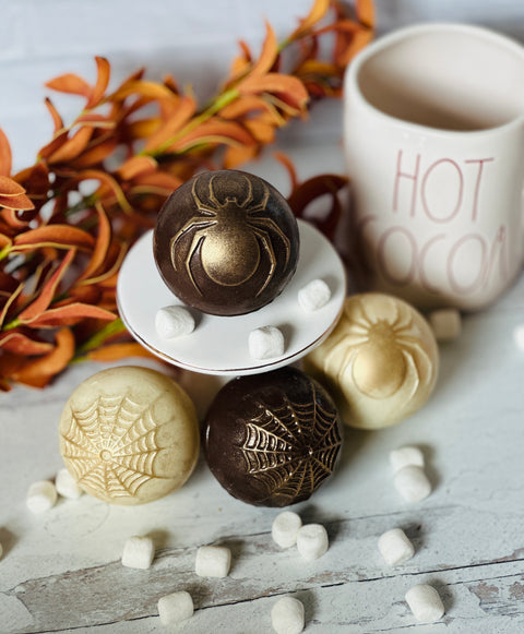 Spider Themed Designer Hot Cocoa Bombs (Set of 4)