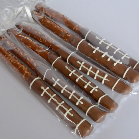 Chocolate Covered Football Pretzels (Set of 12)