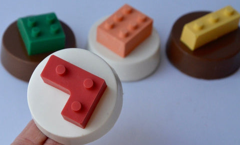 Bricks Themed Chocolate Covered Oreos (Set of 12)