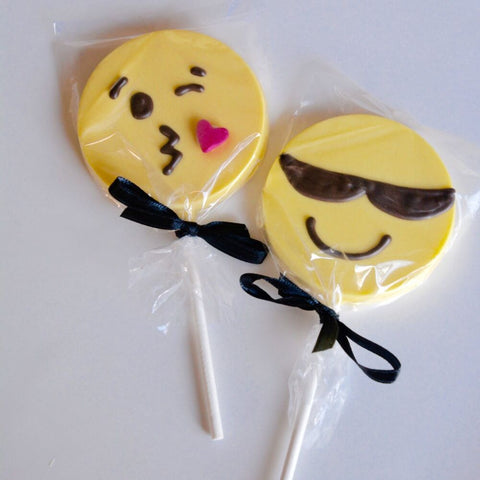 Chocolate Emoji Lollipops (Set of 12)
