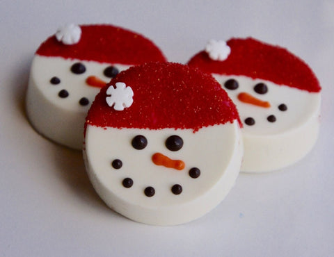Snowmen Inspired Chocolate Covered Oreos (Set of 12)