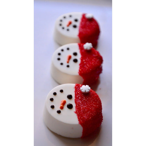 Snowmen Inspired Chocolate Covered Oreos (Set of 12)