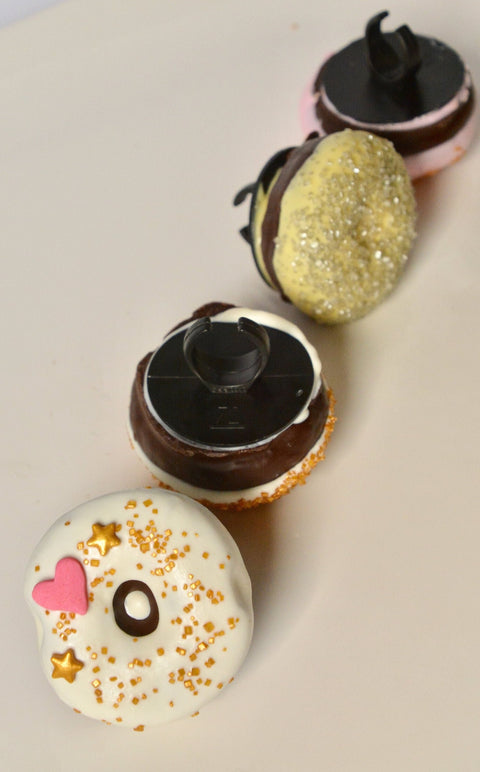 Chocolate Covered Mini Donut Rings (Set of 12)