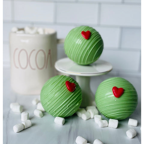 Grinch Inspired Hot Chocolate Bombs (Set 0f 4)