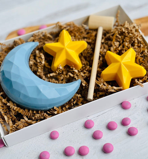 Breakable Chocolate Moon and Star Gift Box