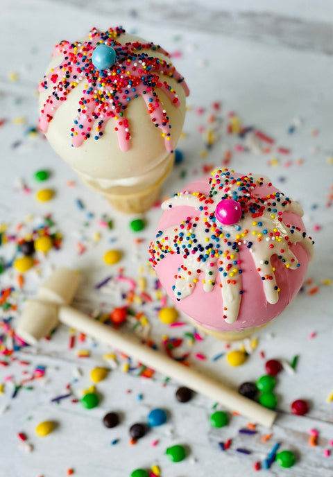 Chocolate Breakable Ice Cream Cones (Set of 2)