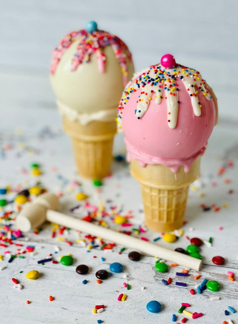Chocolate Breakable Ice Cream Cones (Set of 2)
