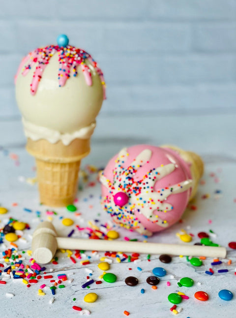 Chocolate Breakable Ice Cream Cones (Set of 2)