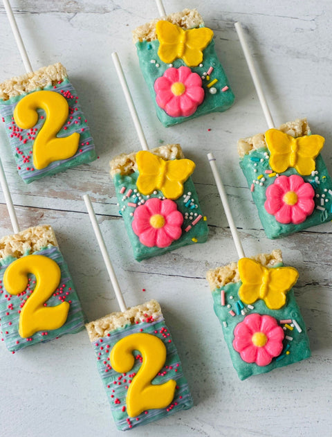 Chocolate Covered Birthday Rice Krispy Treats (Set of 12)