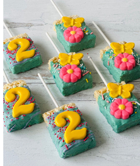 Chocolate Covered Birthday Rice Krispy Treats (Set of 12)