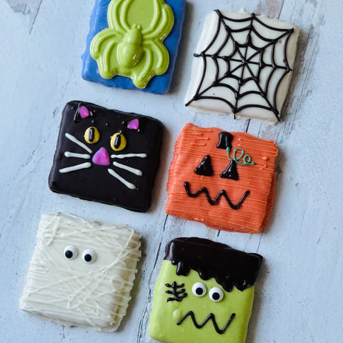 Set of 6 Halloween Chocolate Covered Graham Crackers