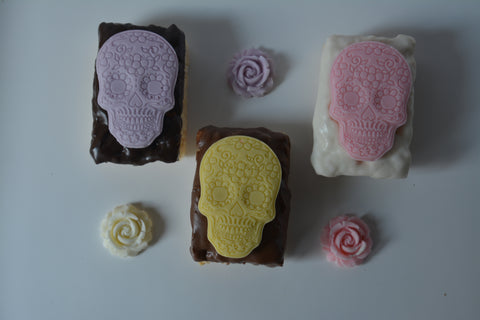 Day of the Dead Chocolate Dipped Rice Krispie Treats (Set of 6)