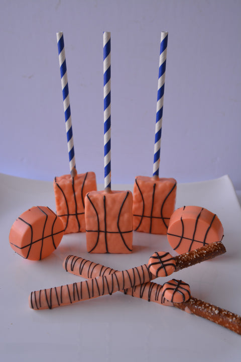 Chocolate Covered Basketball Pretzels