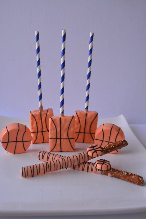 Basketball Themed Chocolate Covered Oreos