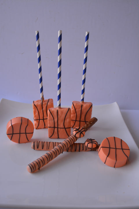 Basketball Themed Chocolate Covered Oreos