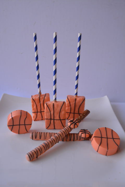 Basketball Themed Chocolate Covered Oreos