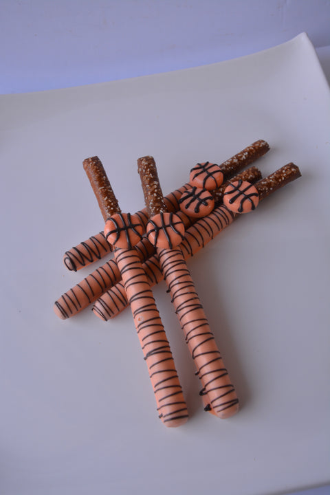 Chocolate Covered Basketball Pretzels