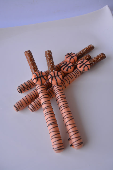 Chocolate Covered Basketball Pretzels