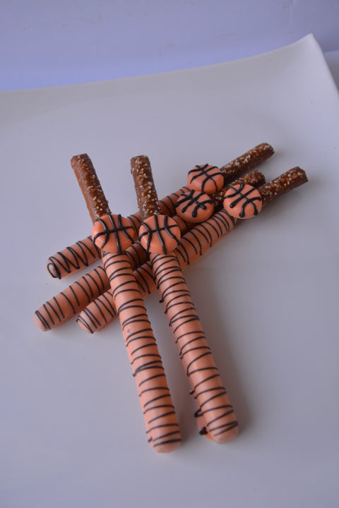 Chocolate Covered Basketball Pretzels