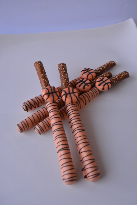 Chocolate Covered Basketball Pretzels