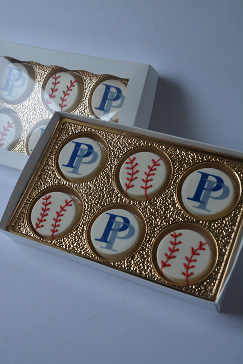 Baseball Chocolate Covered Custom Oreos