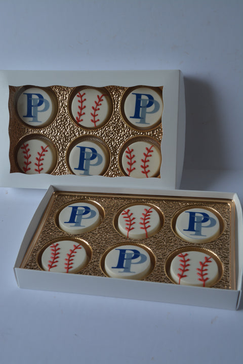 Baseball Chocolate Covered Custom Oreos