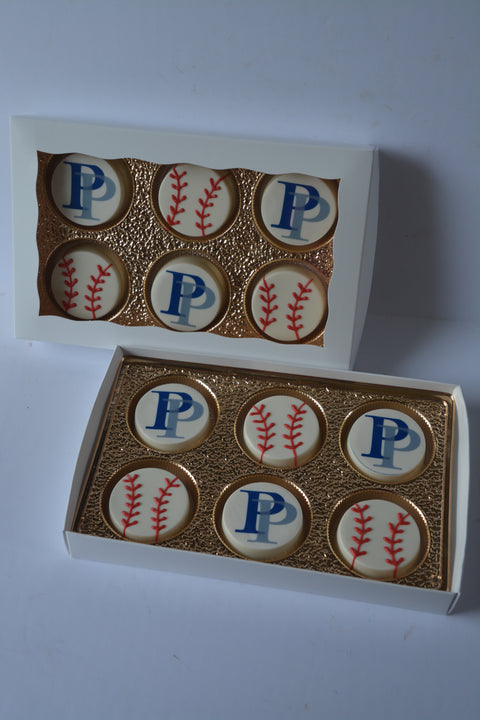 Baseball Chocolate Covered Custom Oreos