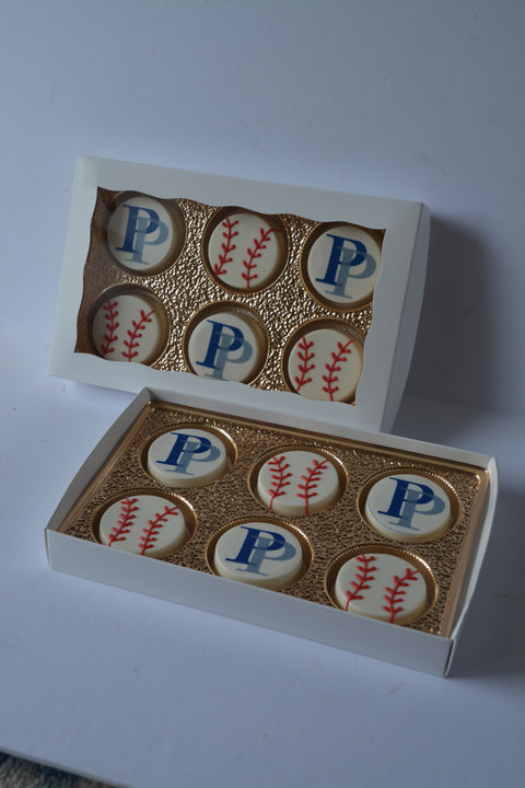 Baseball Chocolate Covered Custom Oreos