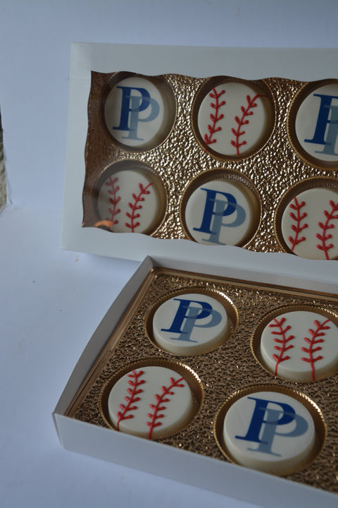 Baseball Chocolate Covered Custom Oreos