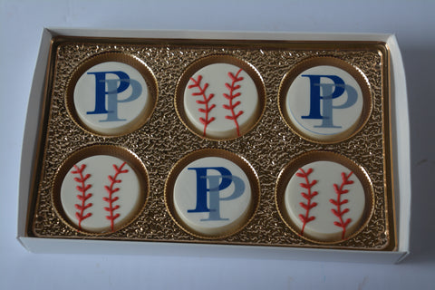 Baseball Chocolate Covered Custom Oreos