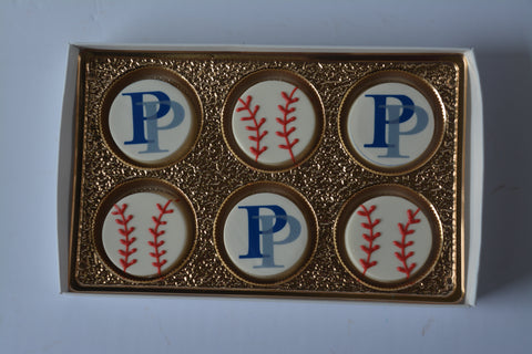 Baseball Chocolate Covered Custom Oreos