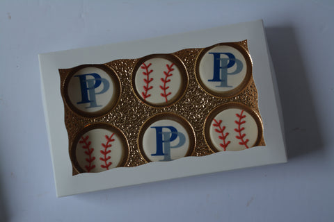 Baseball Chocolate Covered Custom Oreos