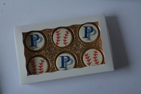 Baseball Chocolate Covered Custom Oreos