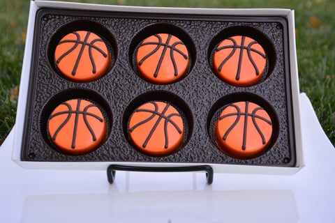 Basketball Themed Chocolate Covered Oreos